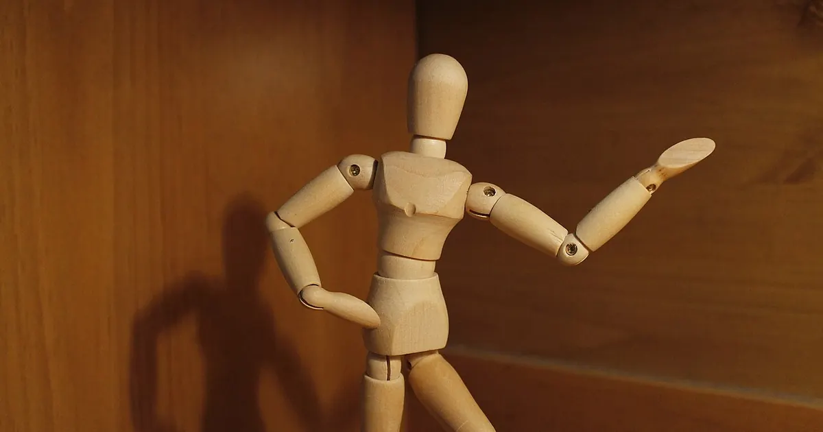 Mannequin articulé en bois